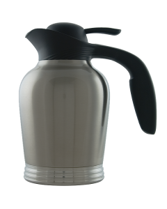 Stanley® ErgoServ® Carafe, Vacuum Insulated Carafe, 1 Liter, Brushed Stainless and Black