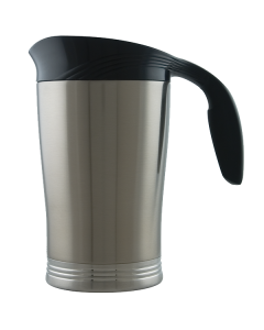 Stanley® ErgoServ® Pitcher, Vacuum Insulated Pitcher w/ Lid, 1.9 Liter, Brushed Stainless and Black