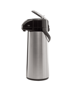 Economy Plus Airpot, Vacuum Insulated Airpot, 2.5 Liter, Brushed Stainless and Black