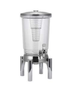 Double Wall Elite Cold Beverage Dispenser, Stainless Beverage Dispenser, Round Legs, Polished