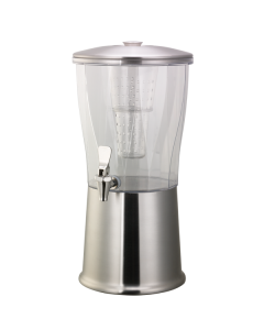 Elite Cold Beverage Dispenser, Stainless Beverage Dispenser, Stainless Spigot, 3 Gallon, Brushed with Polished Accents