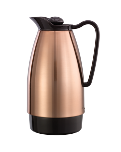 Classic Carafe, Vacuum Insulated Carafe, Stainless Vacuum, Stopper Lid, 1 Liter, Copper and Brown