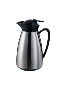 CJ Classy Carafe, Vacuum Insulated Carafe, 0.6 Liter, Brushed Stainless and Black