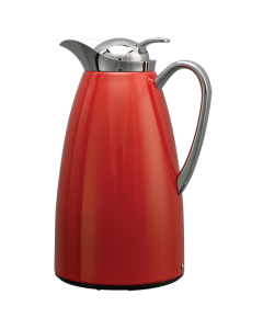 Classy™ Carafe, Vacuum Insulated Carafe, Stainless Vacuum, Push Button, 1 Liter, Red
