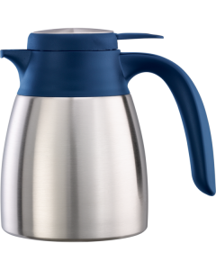 Flow Control 0.6-Liter Vacuum Insulated Carafe in Brushed Stainless and  Blue
