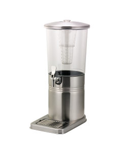 Levigo Beverage Dispenser, Stainless Beverage Dispenser, Stainless Spigot, 3.5 Gallon, Brushed with Polished Accents