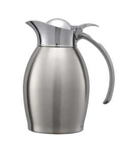 Nicollet Series, Vacuum Insulated Carafe, Stainless Vacuum, 0.6 Liter, Flip Top, Brushed with Polished Accents