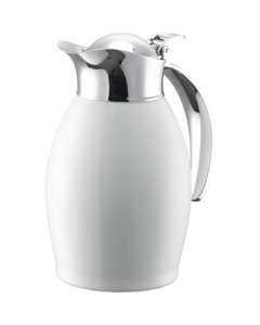 Nicollet Series 0.6-Liter Stainless Vacuum Insulated Carafe with Flip-Top Lid in Radiant White