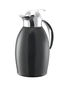 Nicollet Series 1-Liter Stainless Vacuum Insulated Carafe with Push Button Lid in Radiant Black