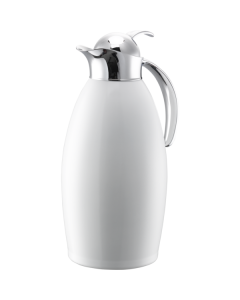 Nicollet Series 1.5-Liter Stainless Vacuum Insulated Carafe with Push Button Lid in Radiant White