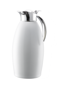 Nicollet Series 1.5-Liter Stainless Vacuum Insulated Carafe with Flip-Top Lid in Radiant White