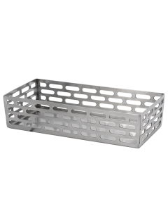 Mod18 Bread Basket, Rectangle, 9"x5", Brushed Stainless