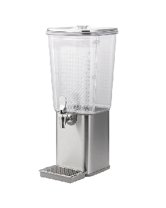 Clear Tea Urn Commercial Tea Dispenser, with Infuser Tube, Hands-Free, 3.5  Gallon, Black