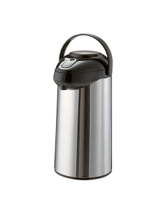 SSA375 - SS Lined Lever Lid Airpot 3.7 Liter (125 oz.) Brushed with Black Accents