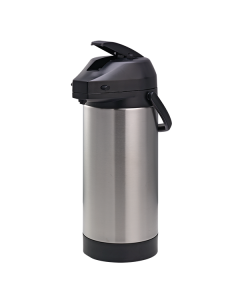 SVAP38CPL - Lever Lid Airpot, SS Lined 3.8 Liter (128.5 oz.) Brushed with Black Accents