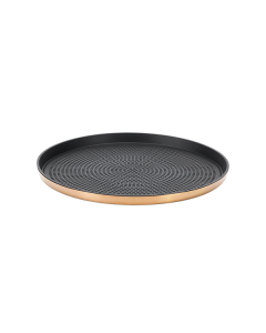 Modern Edge Small 9" Round Serving Tray in Rose Gold