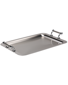 TRRTH2012BS - Rectangular Serving Tray, Polished Handles