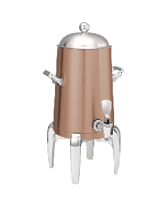 Flame Free™ Thermo-Urn™ Metallic Elements, Vacuum Insulated Urn, Stainless Vacuum, Modern Legs, Dome Lid, 1.5 Gallon, Rose Gold
