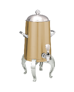 Flame Free™ Thermo-Urn™ Metallic Elements, Vacuum Insulated Urn, Stainless Vacuum, Regal Legs, Dome Lid, 1.5 Gallon, Vintage Gold