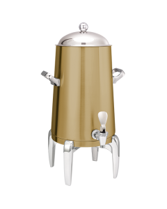 Flame Free™ Thermo-Urn™ Metallic Elements, Vacuum Insulated Urn, Stainless Vacuum, Modern Legs, Dome Lid, 3 Gallon, Vintage Gold