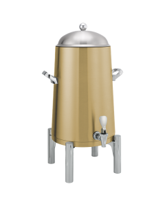 Flame Free™ Thermo-Urn™ Metallic Elements, Vacuum Insulated Urn, Stainless Vacuum, Round Legs, Dome Lid, 5 Gallon, Vintage Gold
