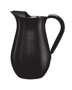 Bell Pitcher, Stainless Steel Water Pitcher, Ice Guard, 2 Liter, Black Onyx