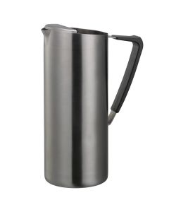 Slim 1.9-Liter Stainless Water Pitcher with Ice Guard in Dark Tungsten