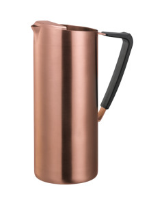 Slim 1.9-Liter Stainless Water Pitcher with Ice Guard in Rose Gold