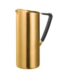 Slim 1.9-Liter Stainless Water Pitcher with Ice Guard in Vintage Gold