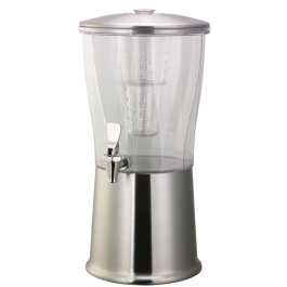 Cold Beverage Dispenser with Ice Core, Brushed Stainless Steel