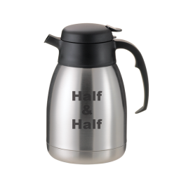 Service Ideas SSN100HHET Steelvac Carafe Stacked,Half & Half Etched 1 L NSF 