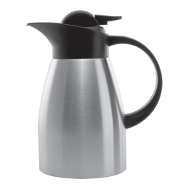 Service Ideas 1 L Stainless Steel Thermal Carafe With Black Half