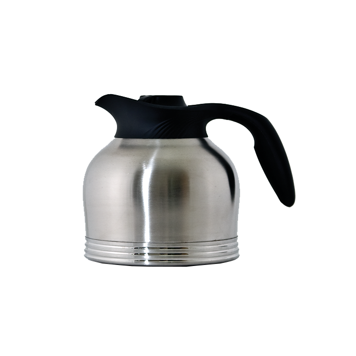 Stanley® ErgoServ® Brew-In Carafe, Vacuum Insulated Carafe, Low Profile,  1.9 Liter, Brushed Stainless and Black