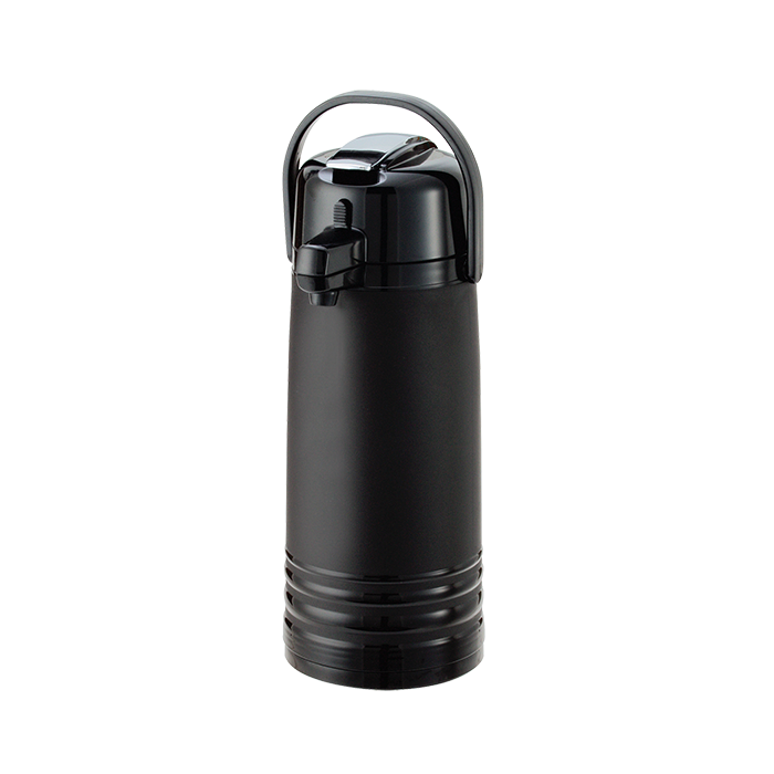 Eco-Air® Airpots, Vacuum Insulated Airpot, Ribbed Plastic, 2.2 Liter, Lever  Pump, Glass Vacuum, Matte Black