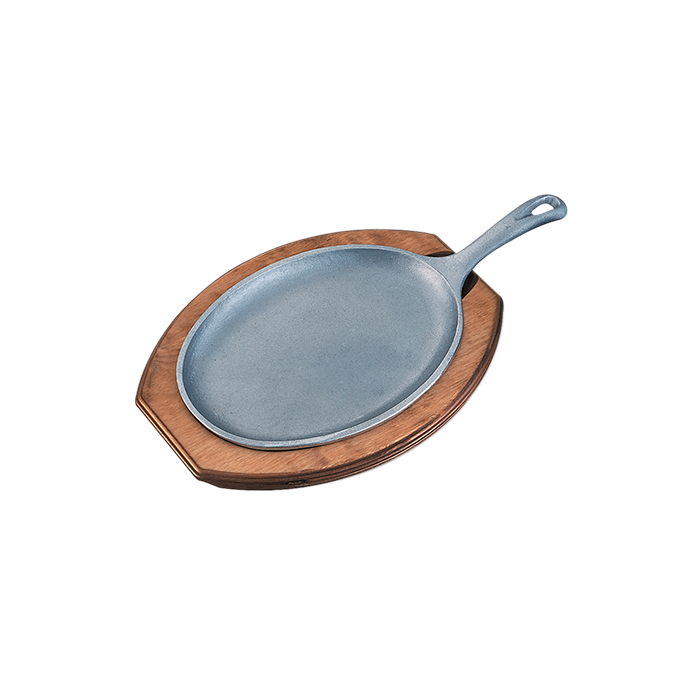 Hot Solutions™ Fajita, Birchwood Fajita Platter, Holder and Skillet