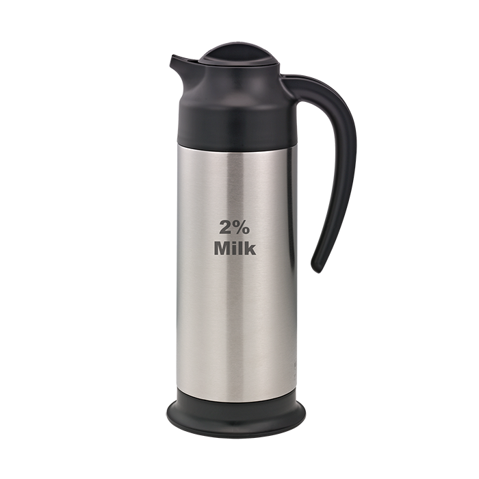 SteelVac® Essential Carafe, Vacuum Insulated Carafe, Blank, Stainless  Vacuum, Push Button, 2 Liter, Brushed Stainless and Black
