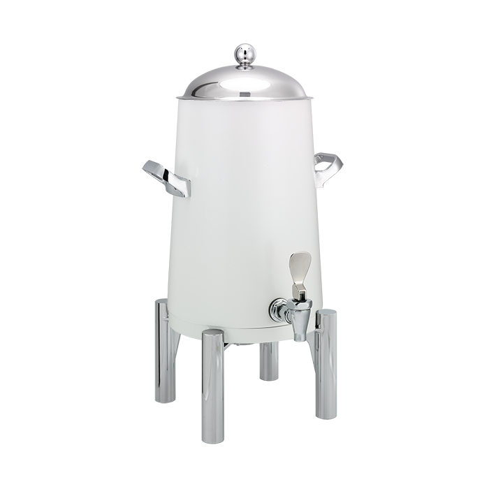 Flame Free™ Thermo-Urn™, Vacuum Insulated Urn, Stainless Vacuum, Round  Legs, Dome Lid, 3 Gallon, White