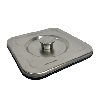 Square Infusion 1.5-Gallon Dispenser Replacement Lid in Brushed Stainless