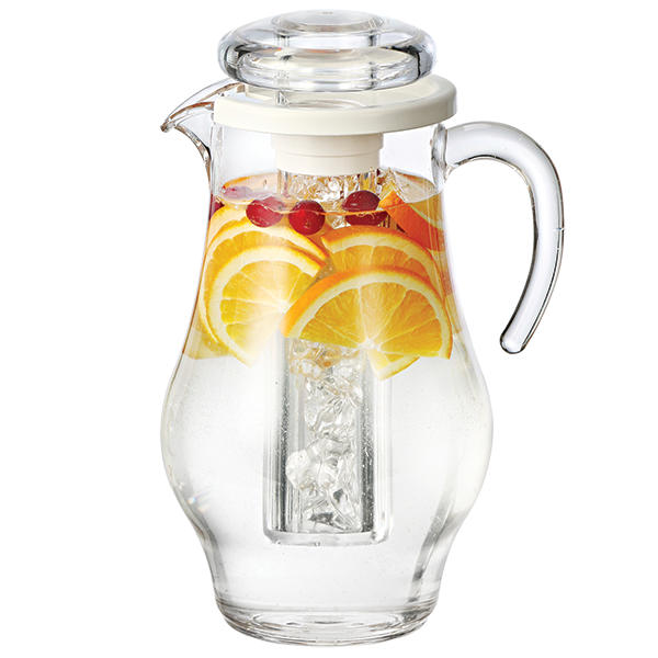 Flavor Infusion, Plastic Water Pitcher, 1.9 Liter, Clear