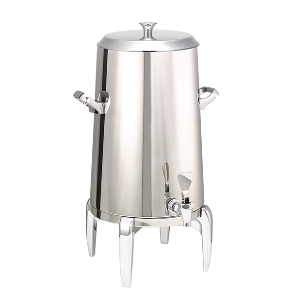 Service Ideas ITS3GPL Round Tea Urn, 3 Gallon, Stainless Steel, Brushed  Finish